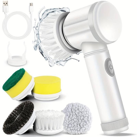 HelperinCleanliness™Electric Cleaning Brush with 5 Replaceable Brush Heads
