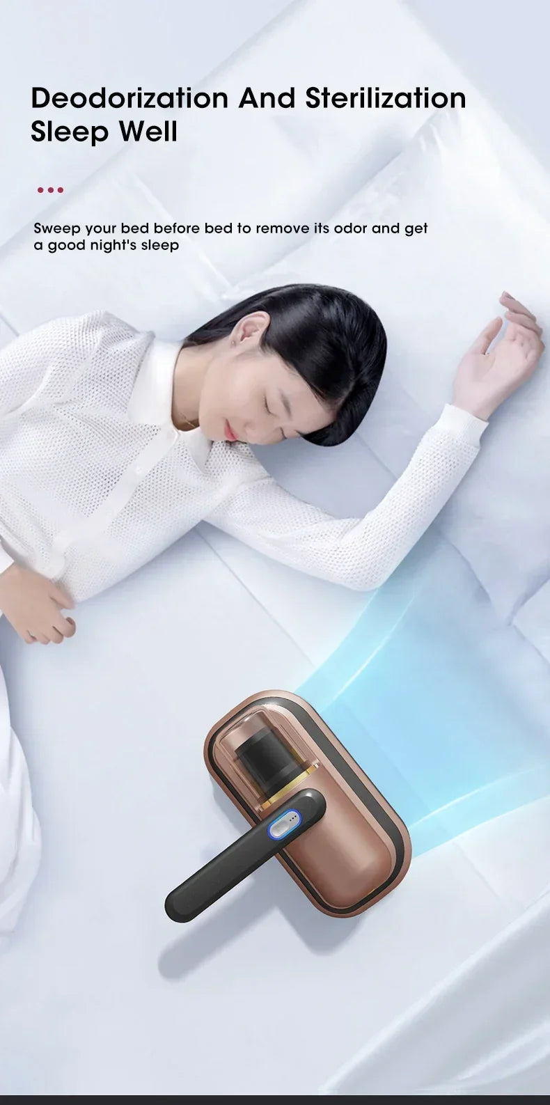 HelperinCleanliness™Cordless Mattress Vacuum Mite Remover – Deep Clean for a Healthier Home