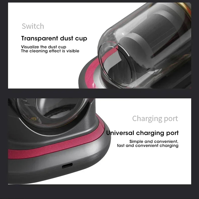 HelperinCleanliness™Cordless Mattress Vacuum Mite Remover – Deep Clean for a Healthier Home