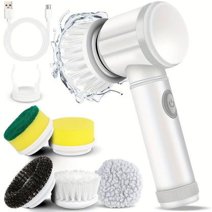HelperinCleanliness™Electric Cleaning Brush with 5 Replaceable Brush Heads
