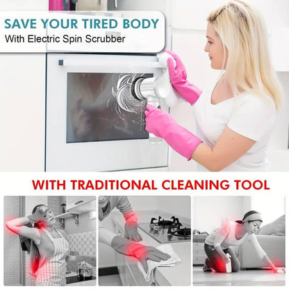 HelperinCleanliness™Electric Cleaning Brush with 5 Replaceable Brush Heads