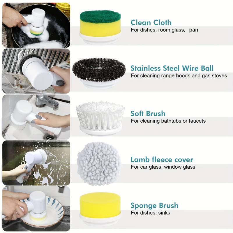 HelperinCleanliness™Electric Cleaning Brush with 5 Replaceable Brush Heads